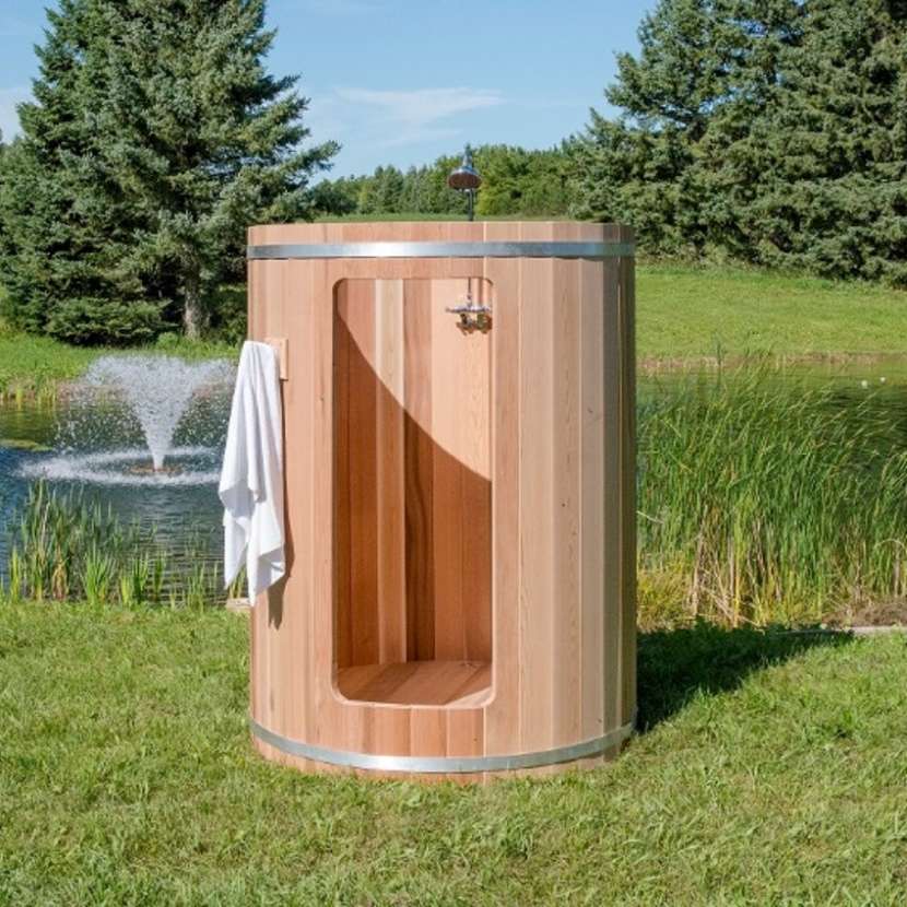 Outdoor Showers Divine Saunas   Dundalk Leisure Craft Cedar Outdoor Shower 1 2000x 